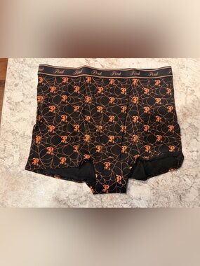 VS PINK Halloween Panty Logo Waistband High Waist Boyshort Boxers Large NWT